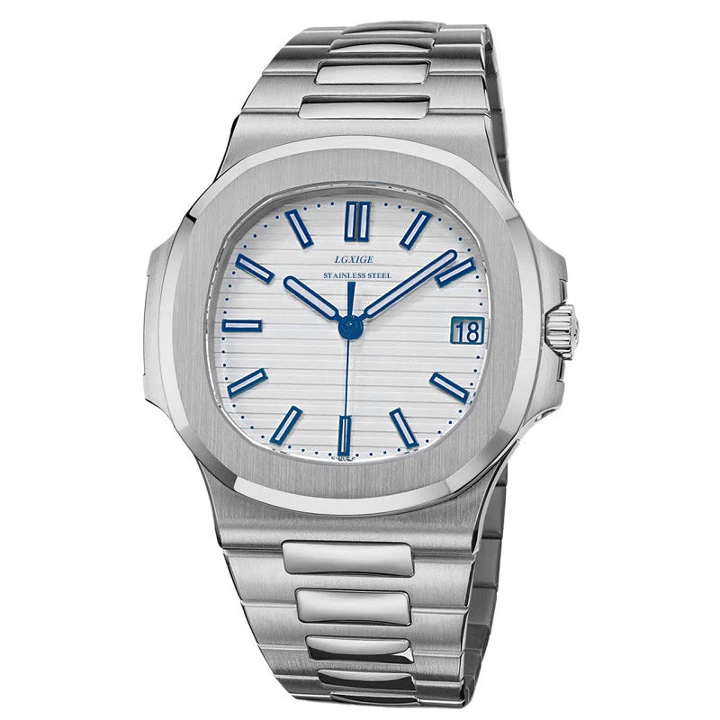 Montre homme élégante – Acier inoxydable & cadran ivoire