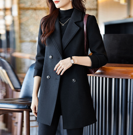 Manteau long femme style blazer – Élégance hivernale intemporelle
