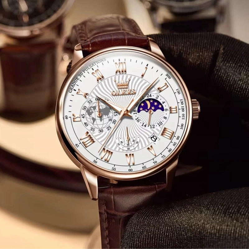 Montre homme élégante – Acier rosé & cadran ivoire
