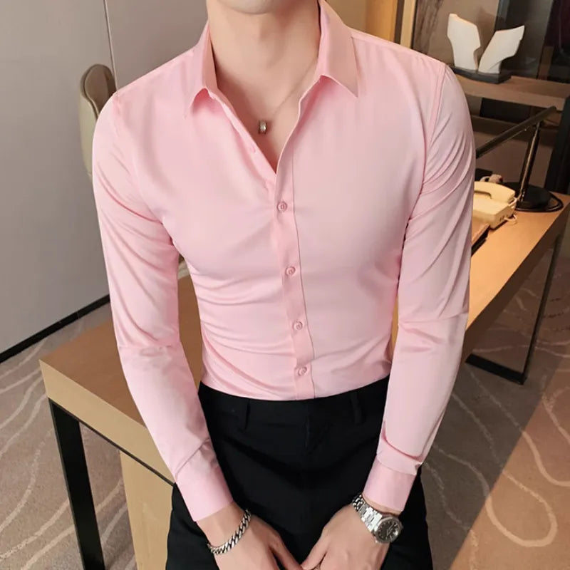 Chemise homme en coton mélangé – Élégance et confort au quotidien