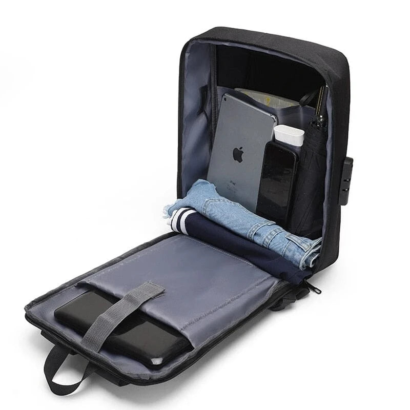 Sac à dos professionnel – Minimaliste avec port USB, serrure TSA et compartiment PC 15,6”